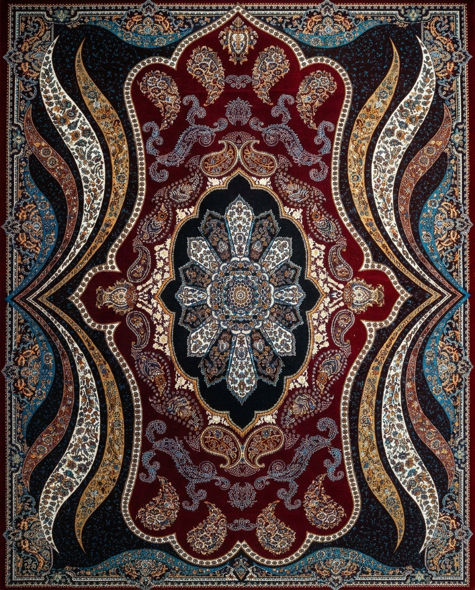 Dark  Inspired Persian Rug 001